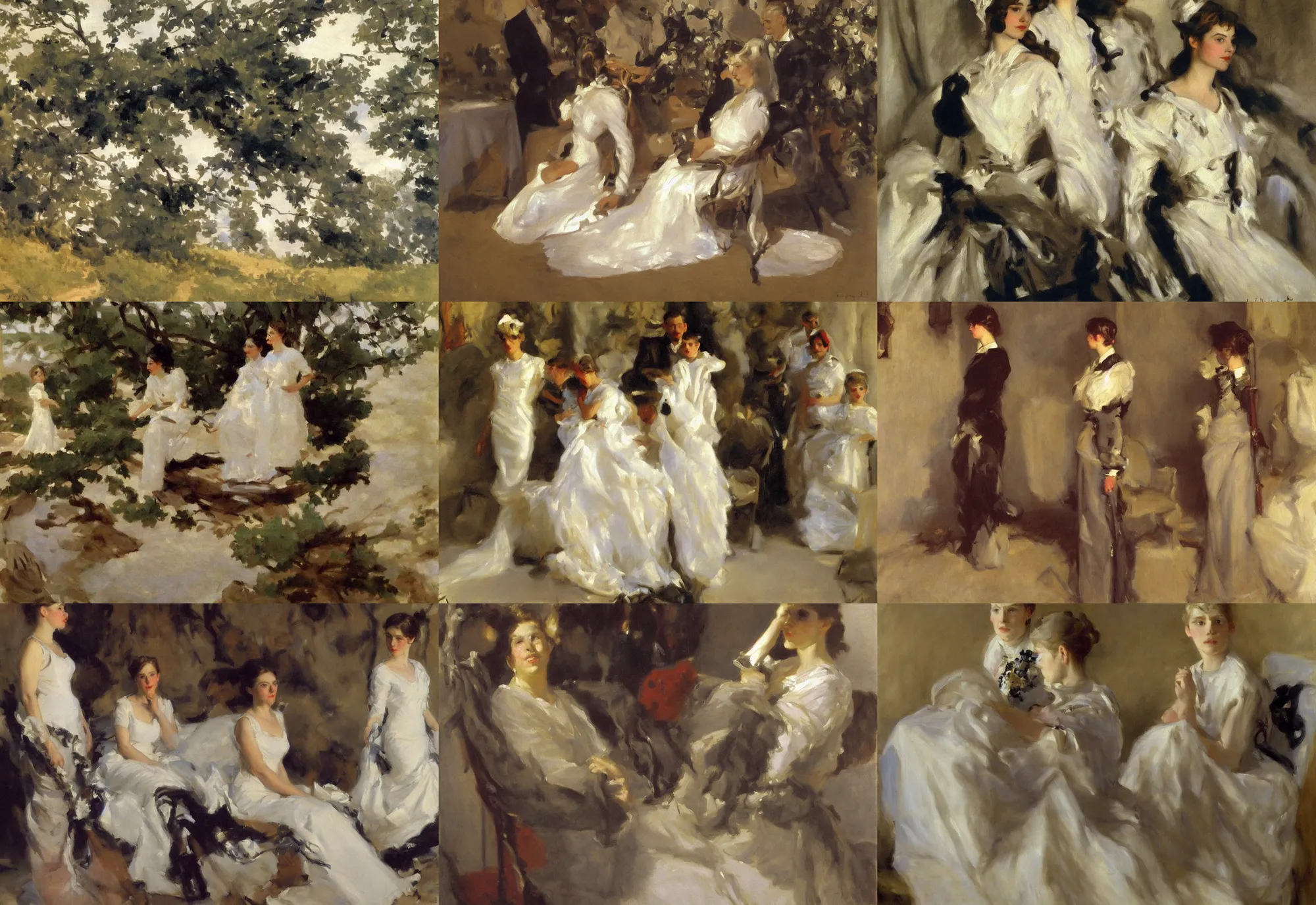 Prompt: painting by sargent