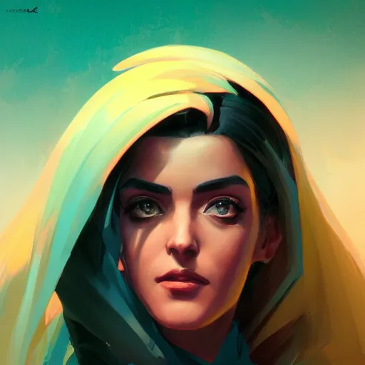 Image similar to portrait of beautiful woman, maya ali mage, gloomhaven, dynamic lighting, gaudy colors, octane render aesthetic, matte painting concept art, official fanart behance hd artstation by jesper ejsing, by rhads and makoto shinkai and lois van baarle and ilya kuvshinov and rossdraws