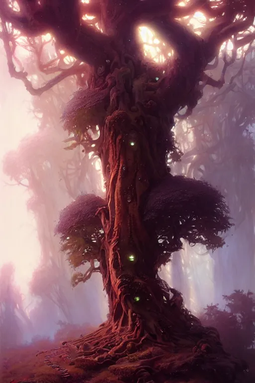 Image similar to tree queen by bayard wu, anna podedworna, gaston bussiere, greg rutkowski