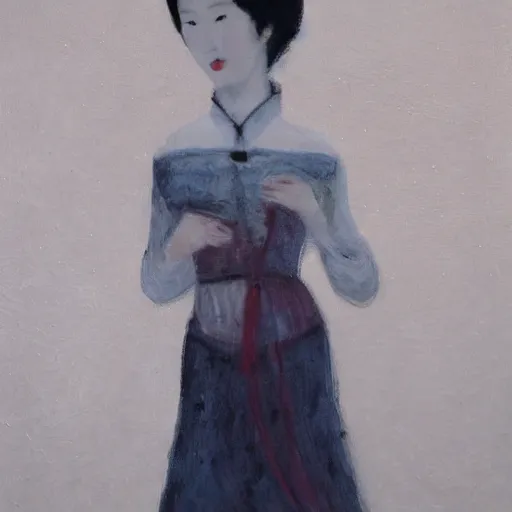 Image similar to the lady, by wing shya,