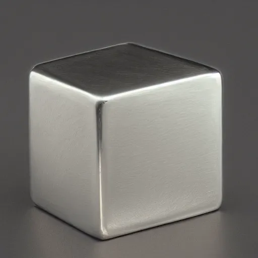 Prompt: a metallic cube