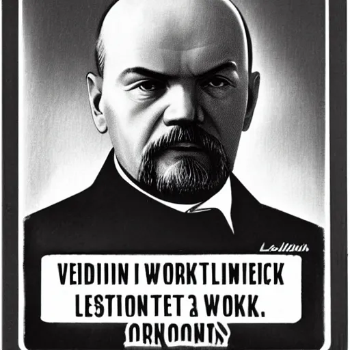 Prompt: vladimir lenin works customer service