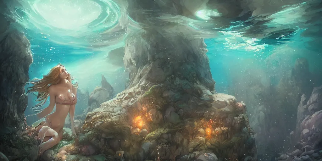 Image similar to underwater goddess by jordan grimmer