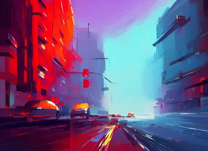 Image similar to A professional digital painting of with strange angles, by Alena Aenami, trending on Artstation