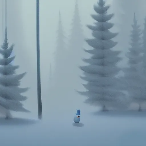 Image similar to Goro Fujita ilustration a forest full of trees with very tall pines in the winter season with snow, painting by Goro Fujita, sharp focus, highly detailed, ArtStation