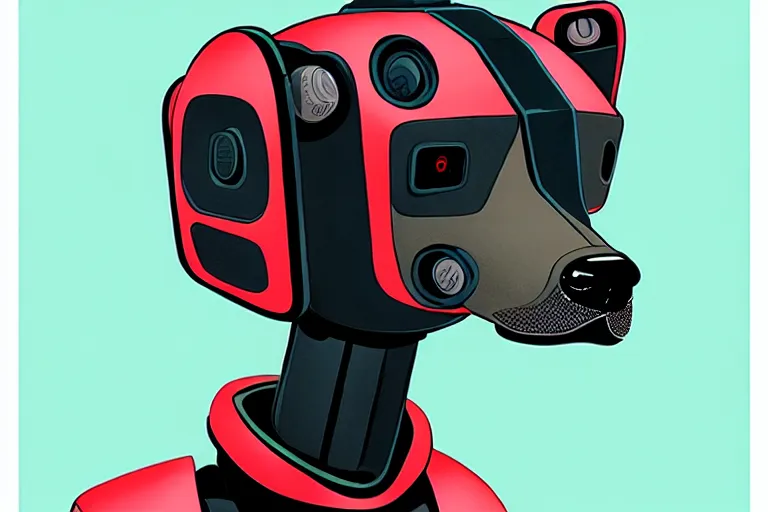 Image similar to a ( ( ( ( ( ( ( robot dog ) ) ) ) ) ) ) illustration by aaron miller!!!!!