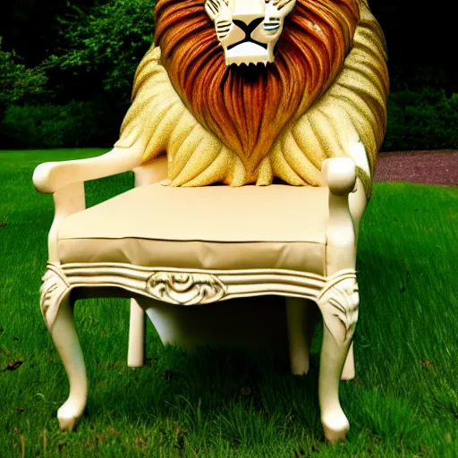 Image similar to photo of chair in the shape of lion