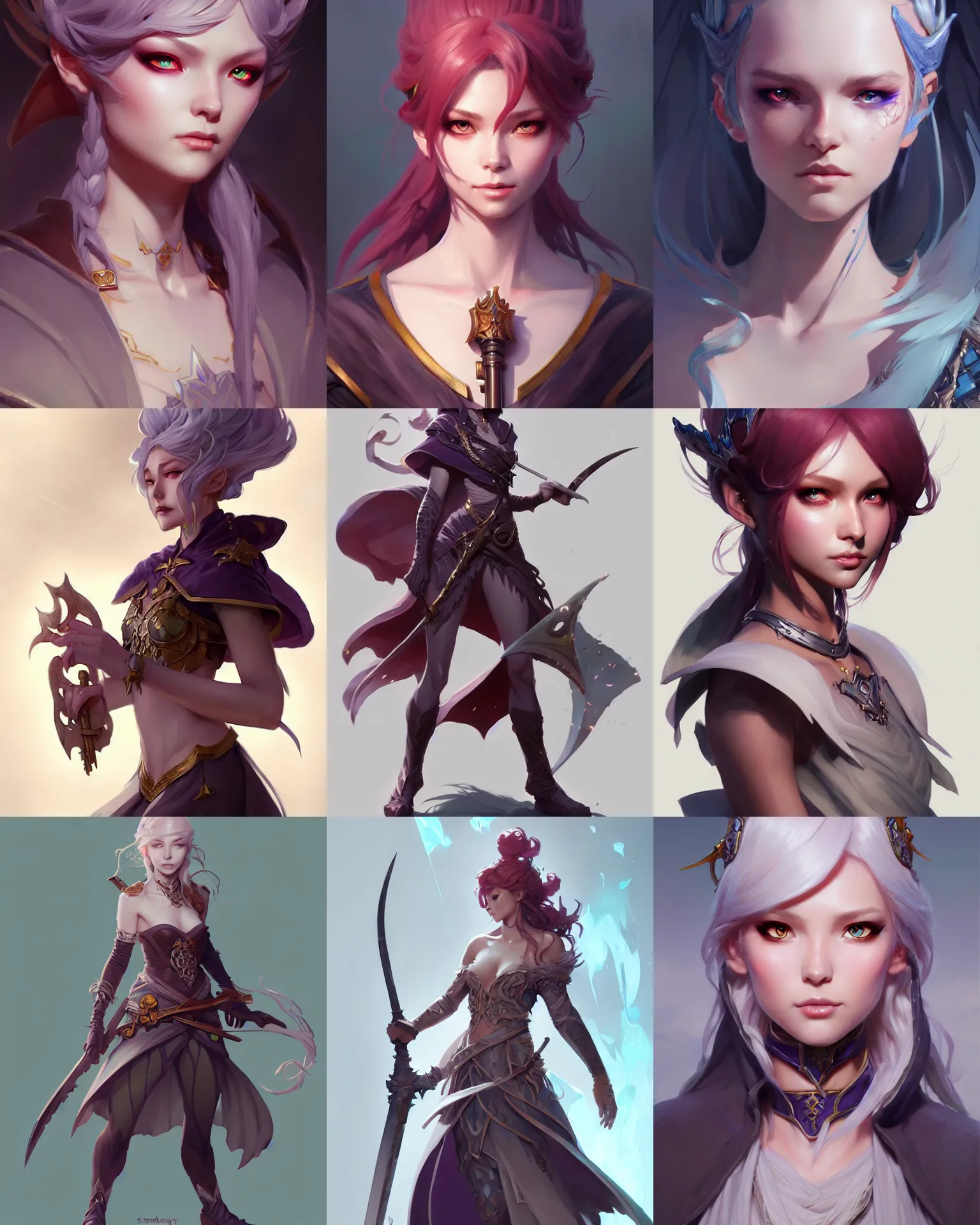 Prompt: character concept art of a gorgeous fantasy rpg character | | distinct - fine, key visual, realistic shaded perfect face, fine details by stanley artgerm lau, wlop, rossdraws, james jean, andrei riabovitchev, marc simonetti, sakimichan, and jakub rebelka, trending on artstation