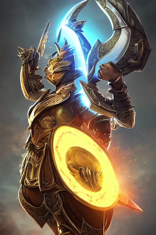 Image similar to shield fantasy epic legends game icon stylized digital illustration radiating a glowing aura global illumination ray tracing hdr fanart arstation by ian pesty and katarzyna da „ bek - chmiel