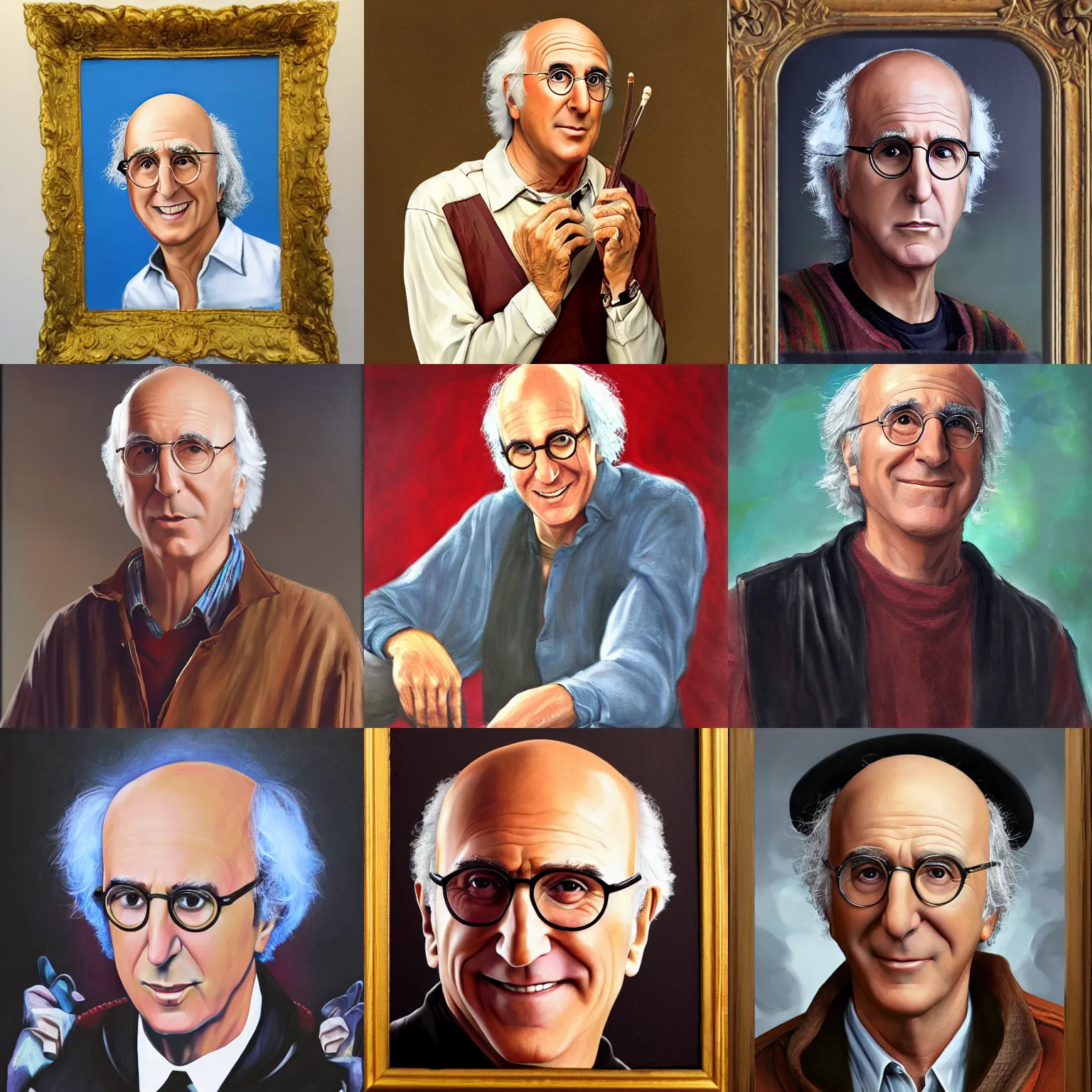 Prompt: fantasy painting of Larry David