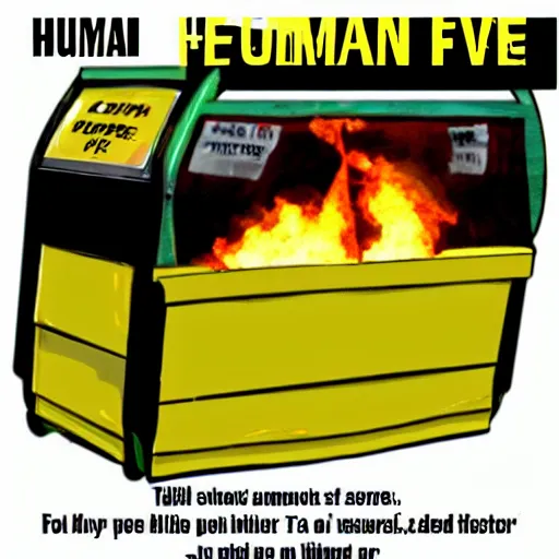 Prompt: human dumpster fire