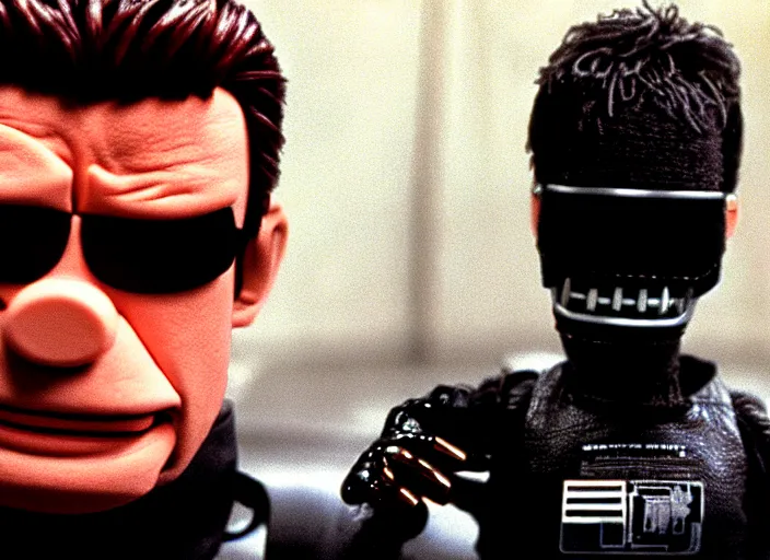 Image similar to t - 6 0 0 as a muppet, the terminator, film still, high quality, hd, 4 k