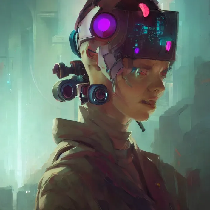 Prompt: a beautiful portrait painting of a cyberpunk girl by sergey kolesov and pascal blanche and sam yang and greg rutkowski, in style of colorful comic. symmetry, hyper detailed. octanev render. trending on artstation