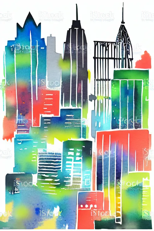 Image similar to minimalist watercolor art of sydney, illustration, vector art