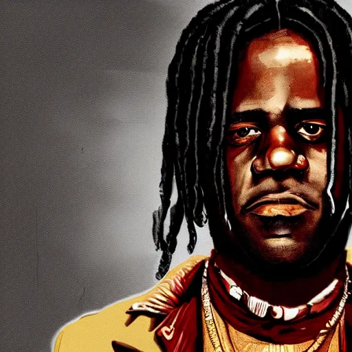 Image similar to Rapper Chief Keef In Django redemption 2 digital art 4K quality super realistic