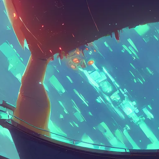 Image similar to hand with and eye in the center, floating in a spiraling abyss, scifi, painted by pedro correa, cory loftis, james gilleard, atey ghailan, makoto shinkai, goro fujita, studio ghibli