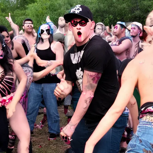 Prompt: Channing Tatum Teaches Juggalos How to Dance