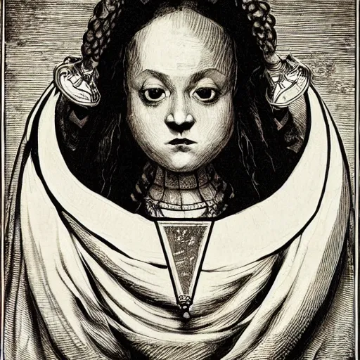 Image similar to portrait of zelda by goya and escher and hogarth, illusion surreal art, highly conceptual figurative art, intricate detailed illustration, controversial poster art, polish poster art, geometrical drawings, no blur