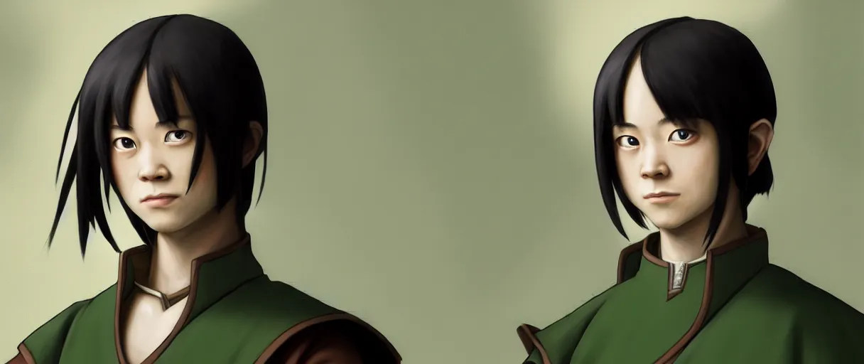 Prompt: hyperrealist highly detailed english medieval portrait of Toph Bei Fong, concept art avatar the last airbender dramatic studio lighting 8k wide angle shallow depth of field