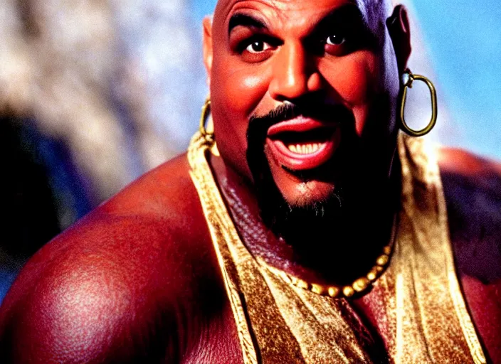 Image similar to film still of sinbad as kazaam in the movie kazaam 1 9 9 6