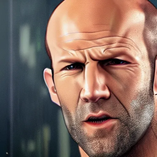 Image similar to jason statham as anime character, kyoto animation, magical