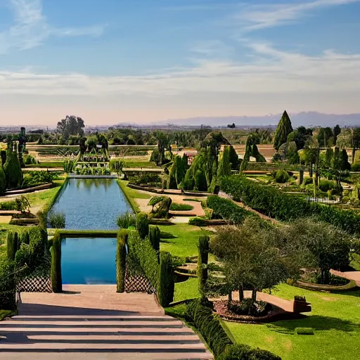 Prompt: fires cover the grasslands in the background with fountains behind tall walls of elaborate gated houses in the foreground