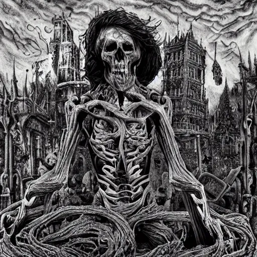 Prompt: life after death, highly detailed, brutalistic, gothic