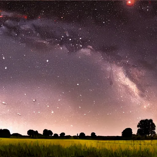 Prompt: Lincolnshire landscape at night, starry night, photorealistic, 4k