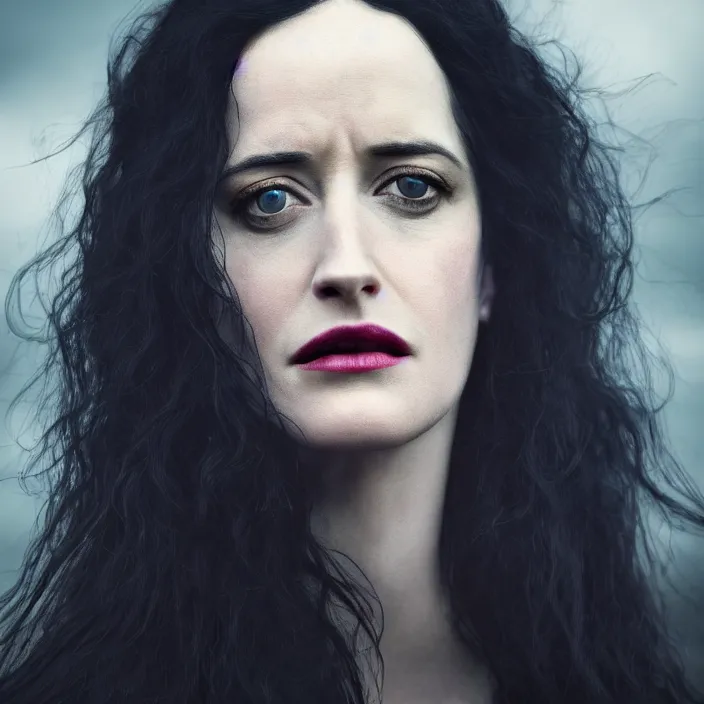 Prompt: a portrait of eva green yennefer from the witcher by paul barson and annie leibovitz, photorealistic, f 1. 8, soft lightning, high detail, 8 k