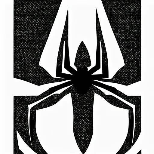 Image similar to book illustration of spiderman pointing at spiderman pointing at spiderman. book illustration, monochromatic, white background, black and white image