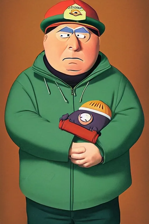 Prompt: Eric Cartman, if he was a real person in a photo, by Annie Leibovitz