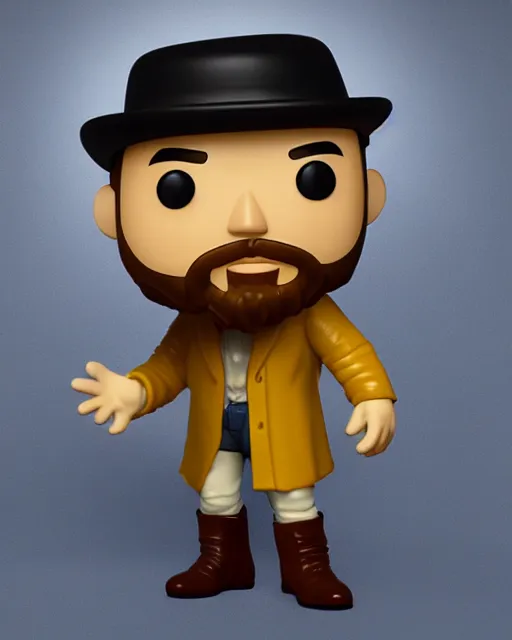 Image similar to full body 3d render of vincent van Gogh as a funko pop, studio lighting, white background, blender, trending on artstation, 8k, highly detailed