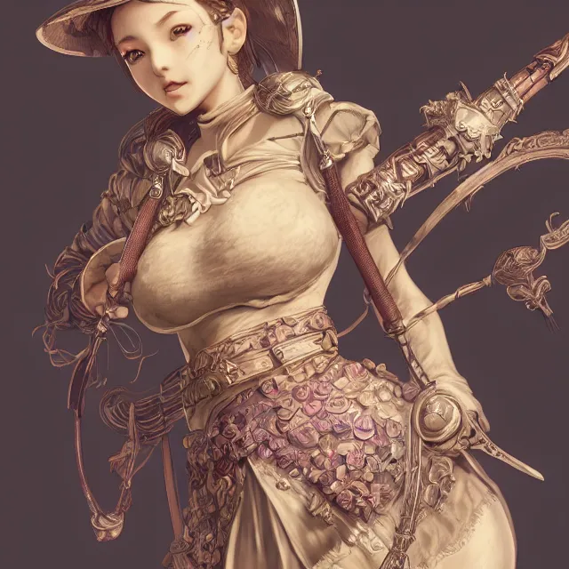 Image similar to studio portrait of neutral good colorful female cleric bard healer as absurdly beautiful, elegant, young skinny gravure idol, ultrafine realistic face illustration by kim jung gi, irakli nadar, intricate linework, sharp focus, bright colors, matte, octopath traveler, final fantasy, unreal engine highly rendered, global illumination, radiant light, intricate environment