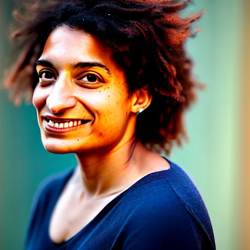 Image similar to a portrait of marielle franco, sunrise lighting, f 2. 8,