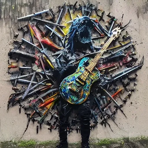 Image similar to just art for dark metal music, no words, no letters, only art by bordalo ii