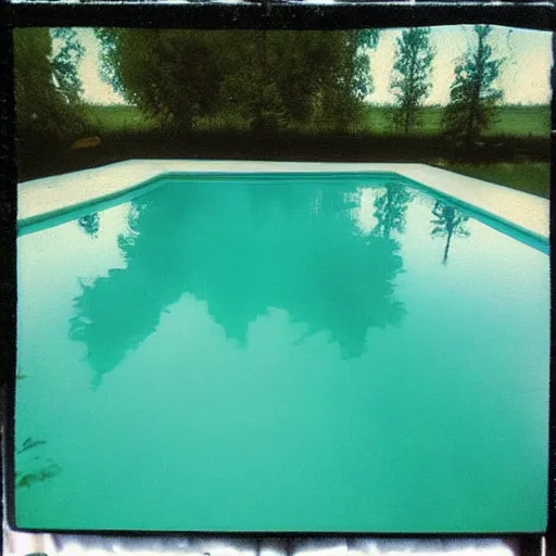 Prompt: Beautiful colored-photo cameraphone 2005 soft liminal Photograph of an infinite pool