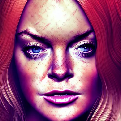 Prompt: epic professional digital art of Lindsay Lohan corporate headshot, best on artstation, cgsociety, wlop, cosmic, epic, stunning, gorgeous, much detail, much wow