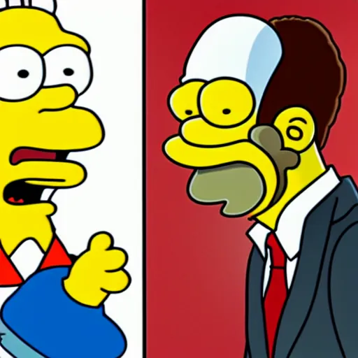 Prompt: a Simpson version of Emmanuel macron as a Simpson