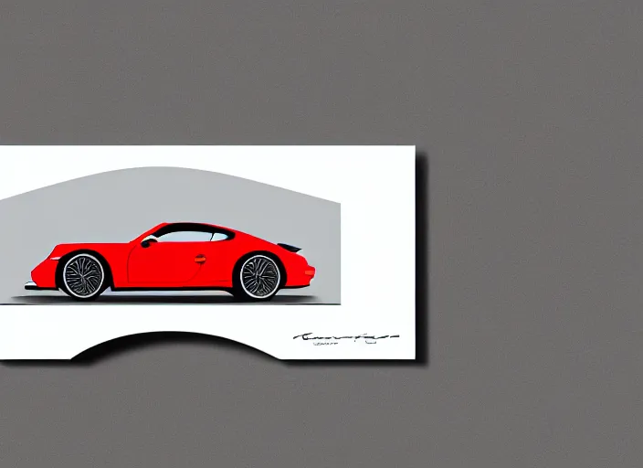 Image similar to abstract advertising illustration for porsche