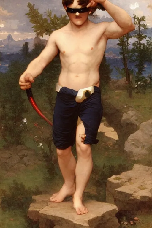 Image similar to Cyclops (Scott Summers) from the X-Men by William Adolphe Bouguereau