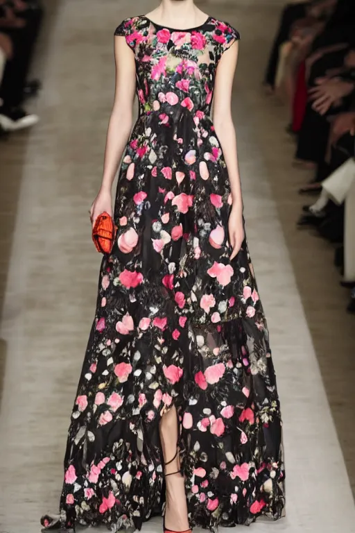 Prompt: valentino 2 0 1 3 floral dress