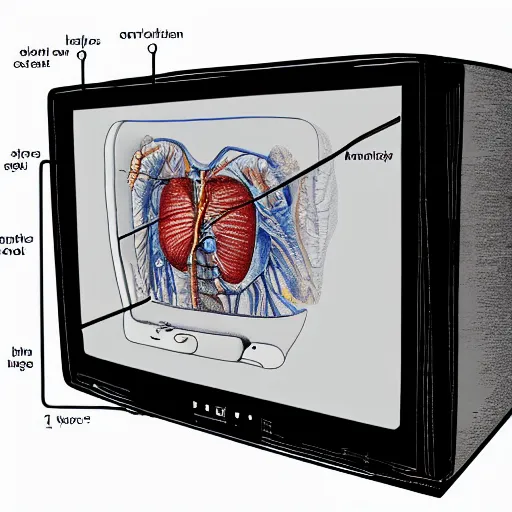 Image similar to anatomical description of a crt tv