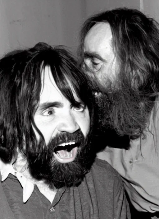 Image similar to charles manson hosting the muppet show