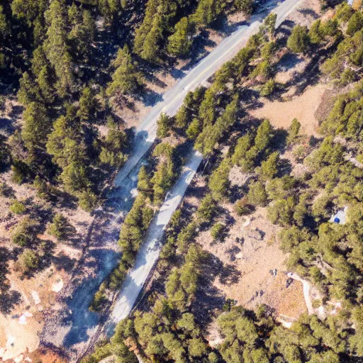 Image similar to Tilt shift photography, Big Bear Lake California, Ariel drone shot, Battlefield, war-torn landscape, fire, USAF Bombers, military, Battlezone