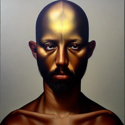 Prompt: ethos of ego, mythos of id. by erol otus, hyperrealistic photorealism acrylic on canvas, resembling a high - resolution photograph