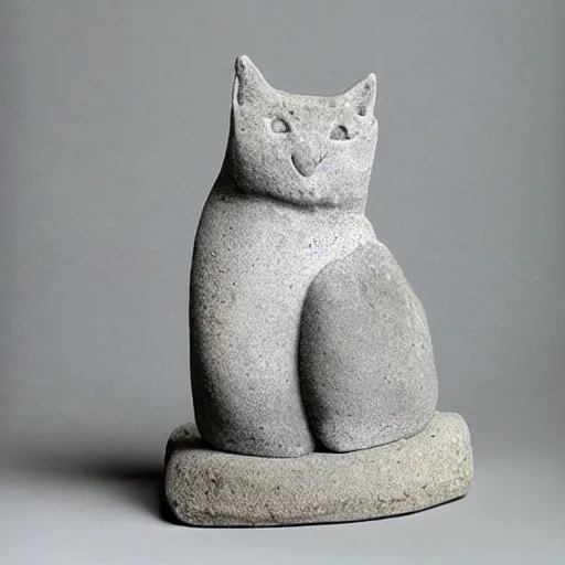 Image similar to “cat made out of stone”