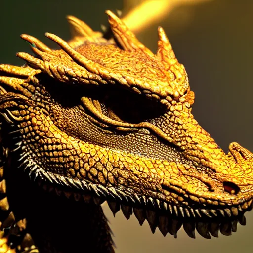 Prompt: Stunning close up of a dragon