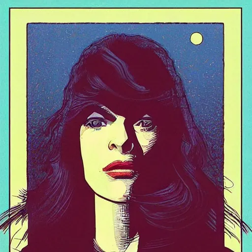 Image similar to “ rachel weisz retro minimalist portrait by jean giraud, moebius starwatcher comic, 8 k ”