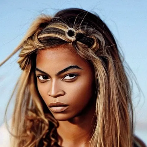 Image similar to bee with human face resembling beyonce