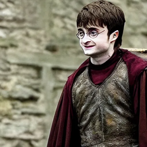 Image similar to daniel radcliffe as harry potter in game of thrones